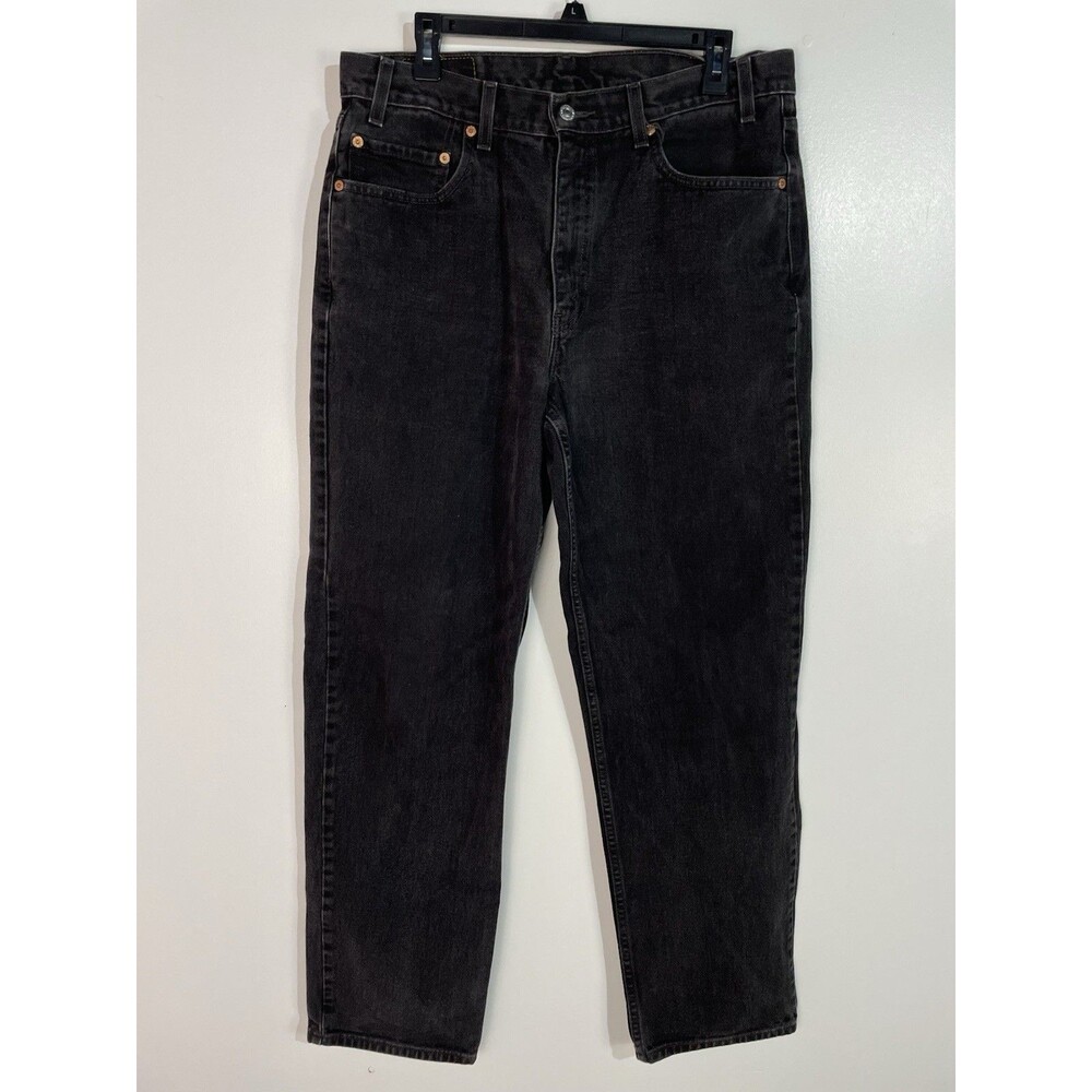 Vtg Levis 550 Jeans Men 36x32 Black Straight Relaxed Loose Y2K Denim Grunge 2002